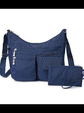 Baggallini Navy Lightweight Everywhere Bag with Wristlet Pouch